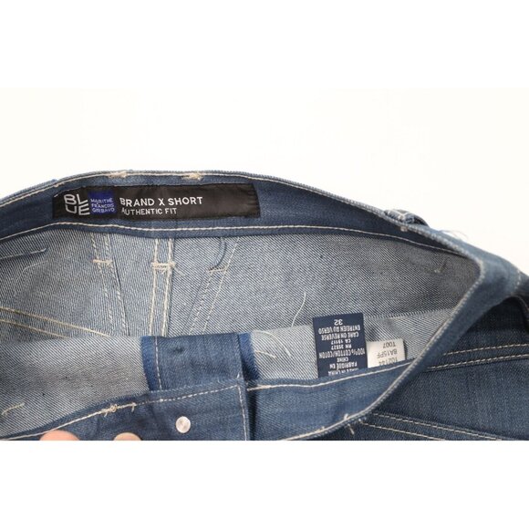 Deadstock Vintage 90s Marithe Francois Girbaud Mens 32 Baggy Denim Shorts Blue - Picture 6 of 11